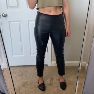 Free People Leather Leggings